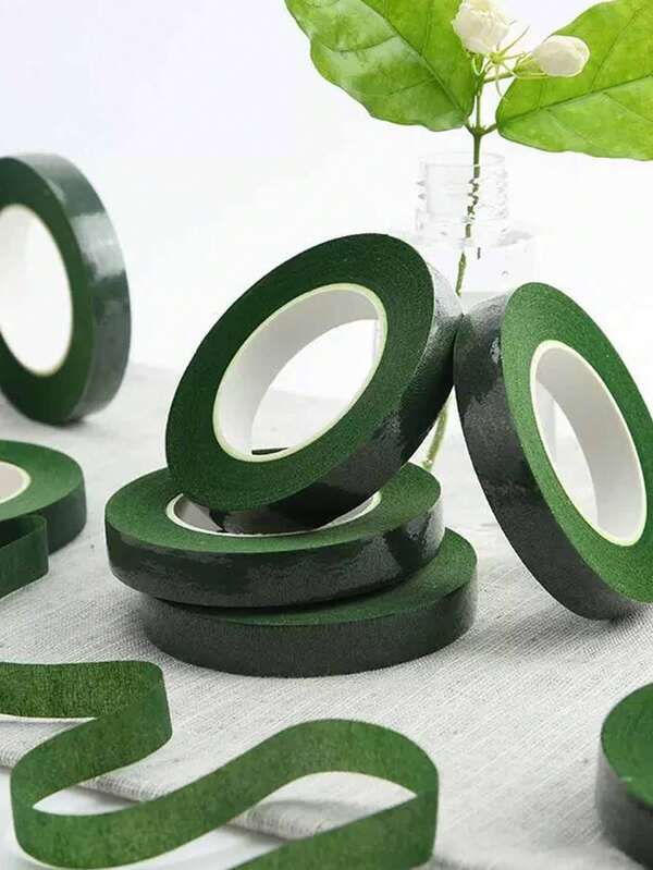 1/3 Stücke, 1 Rolle á 30 Meter, Blumentape, dunkelgrüne Blumentape, handgemachtes DIY Material grünes Klebeband, verwendet zum Umwickeln von Blumenstielen bei Blumendekoration, Verpacken von Blumenstielen in Blumenarrangements, Hochzeitssträußen, mit Klebstoff, wasserdicht und flexibles Floristen Klebeband.
