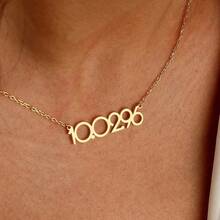 Vòng cổ ngày tùy chỉnh, Vòng cổ ngày đặc biệt, Mặt dây chuyền số tinh tế, Quà tặng cho cô ấy, Quà tặng Giáng sinh - Nhiều màu - Xem 11