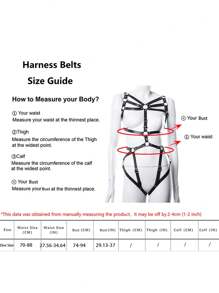 1pc Women's Sexy Full Body Leather Bondage Lingerie Gothic Hollow Out Bondage Tie Down Cage Bodysuit