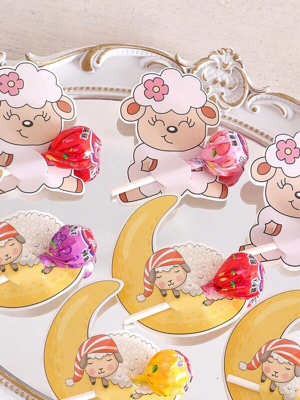 20/30 Pieces/Pack Eid Al-Adha Party Favors, Lamb-Shaped Candies And Snacks, Paper Cards And Lamb-Shaped Decorative Paper