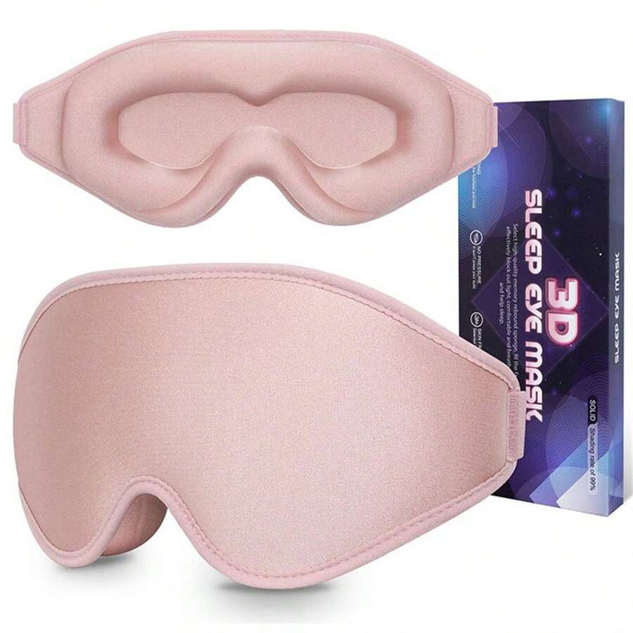 1pc 3D Contoured High Rebound Eye Mask, Non-Pressing Eye Socket, Suitable For Travel, Afternoon Nap, And Sleep - Multicolor - View 1