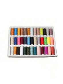 39 carretes de hilos de coser de colores surtidos, hilos para costura y manualidades del hogar - multicolor - Ver 5