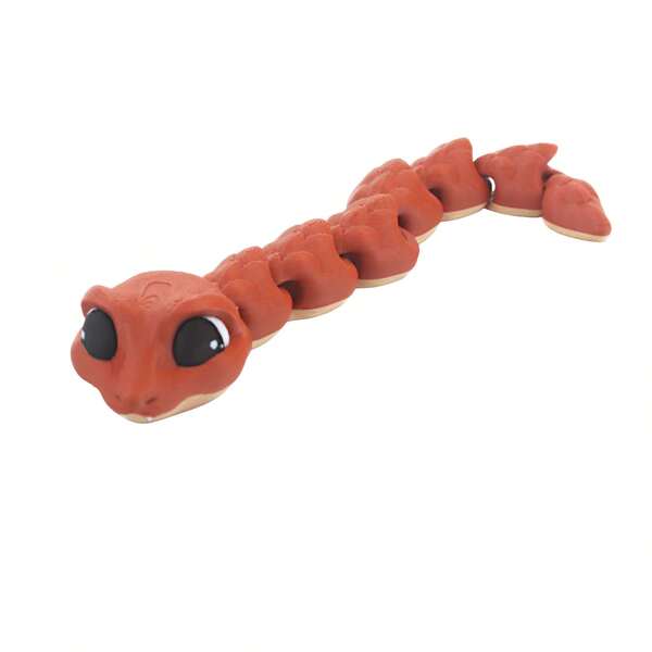 3D Printed Realistic Snake Model, Colorful Animal, Movable Joints For Stress Relief, Desktop Decor Collectible, Unique Small Gift
