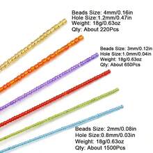 3,250pcs 3mm Clear Glass Seed Beads For Handmade Jewelry DIY Accessories, Bracelets, Necklaces - DIY - View 3