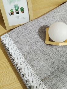 1 件日式流苏短半帘，咖啡色简约纯色咖啡窗帘，仿麻材质方杆窗帘，适用于客厅卧室厨房、窗户和橱柜遮盖装饰