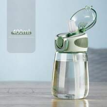 Botella de agua portátil a prueba de fugas - Diseño lindo y compacto para hombres y mujeres, plástico libre de PVC, ideal para actividades al aire libre y viajes. Botella con diseño de escala de tiempo de alta calidad para hombres y mujeres, de plástico transparente a prueba de fugas