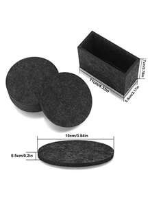 Pack Of 16 Round Felt Coasters For Glasses, Felt Coasters, Glass Coasters, Table Coasters With 2 Storage Boxes, For Cups, Table, Bar, Glass, Glasses