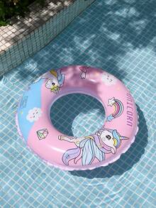1 件创意独角兽设计彩虹小马游泳圈，60-90 厘米充气游泳圈，夏季泳池和沙滩浮圈，派对装饰，成人度假娱乐和放松，泳池配件