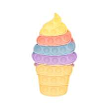 Colorful Ice Cream Bubble Stress Relief Fidget Toy, Popular Bubble Popping Toy For Adults And Kids, Party Game Decor Gift For Christmas, Halloween, Relaxation Toy, Fun Pushing And Fashionable Game For Children And Grown-Ups