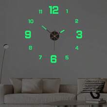 1 Set Of Frameless 3D Acrylic Mirror Wall Clock DIY, For Office, Hotel, Restaurant, School, Home Bedroom Decor, Removable Stickers Sticker Personalised Stickers Wall Decor Wall Stickers Wall Sticker