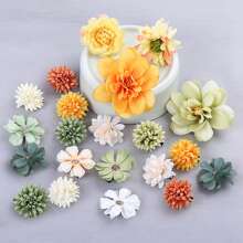 21pcs Flower Hair Clips Set, Boho 3D Rose Floral Hair Clips, Suitable For Cute Girls Daily Wear Or Wedding Bride Party Headpiece, Romantic Gift For Women/Girls, Purple & Pink, Valentine's Day Party Hair Accessories Claw Clips Hair Claws Hair Barrettes