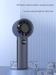 Ventilatore portatile a mano con turbo raffreddamento, display LED e batteria ricaricabile al litio, ad alto volume d'aria, durata prolungata, silenzioso, adatto per uso domestico e per i viaggi