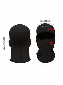 4 件/2 件/1 件字母印花滑雪面罩巴拉克拉法帽面罩男女款防紫外线防风围巾适用于滑雪板摩托车