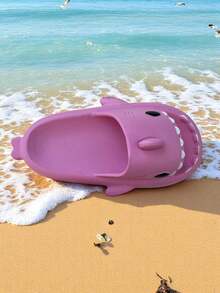 Sandalias de descanso con forma de tiburon ,sandalias resistentes para niños - Rosa - Ver 3