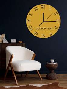 1 Customized Metal Wall Clock, Family Name Wall Clock, Personalized Big Wall Clock, Oversize Silent Wall Clock, Wanduhr, Home Gift, Clock For Wall Home Decor Back To School Room Decor School Supplies - Recolor - View 5