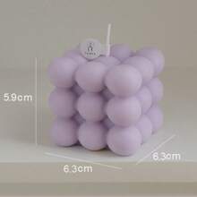 1pc Bubble Cube Shaped Decorative Smokeless Scented Candle, Household Bedroom Decoration,Gifts Birthday Graduation,Gifts