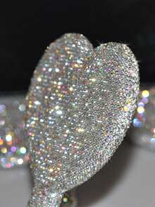 1 件创意心形水晶装饰化妆镜，公主化妆镜 - 彩色 - 查看 6