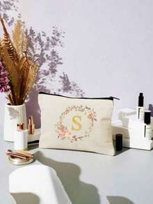 1pc Portable Letter Pattern Cosmetic Bag, Valentine's Day Gifts For Her, Simple Makeup Storage Bag With Zipper, Multi Toiletry Wash Bag(Random Zipper Direction), Suitable For Women's Cosmetics Storage, University Dormitory Cosmetics Storage, Men's Gift Bags, Colorful Letter Printed Funny Cosmetics Bags, Homecoming Teacher Gifts Christmas Gifts, Pouch, Gifts Pouch / Small Handbag, Makeup Organizer, Mini Pouch, Large Capacity Pouch, Gifts Christmas Gifts, Gift Ideas For Women - Multicolor - View 6