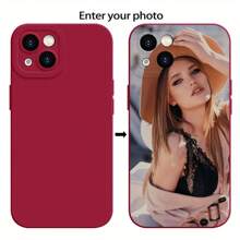 1pc Custom Designed Liquid Soft Silicone Shock Proof Phone Case, Compatible With Apple 16, 15, 14, 13 Plus, Pro, Max, Pro - Ideal As A Mother's Day, Father's Day, Birthday Or Holiday Gift For Family, Friends, Couples, Loved Ones