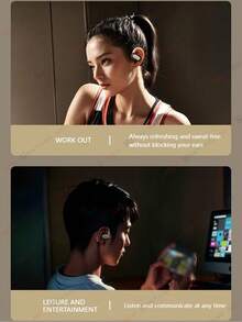 NEW SENYANG 无线夹式睡眠耳机，带智能耳塞 - HIFI 立体声低音，高清立体声通话，兼容 Android，耳夹式运动耳机 - 均碼 - 查看 4