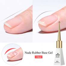 Mtssii Glass Bottle Milky White Nude Pink Color Rubber Base Gel Nail Polish 10ml Long-Lasting Semi-Permanent Varnish Soak Off Self Leveling UV LED Gel Nail Supplies