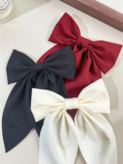 3 Pezzi Piccoli Fiocchi Versatili Alla Moda Bianco e Nero Fermagli per Capelli Accessori per Capelli Pinze per Capelli Mollette per Capelli Ragazze