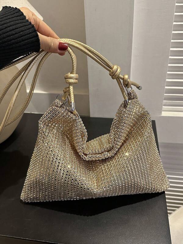 Hot Stamping Large Capacity Fashionable Temperament Casual Bag, Summer Commuting Texture, Stylish One Shoulder Armpit Bag, Tote Bag