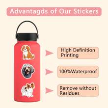 55 PIEZAS de pegatinas mixtas de perro, pegatinas de estética de vinilo para scrapbooking, diario, parachoques, monopatín, botella de agua, dibujos animados, casco duro, pegatinas y calcomanías para automóvil