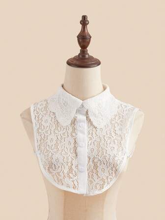 1pc Versatile Lace Detachable Collar, Simple & Practical Multi-Purpose For Dress For Christmas Decor