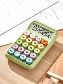 1pc Dopamine Color Series Calculator, Large Buttons, Desktop Calculator, 12-Digit Display Screen, Desktop Calculator, ABS Shockproof Material. Cute Calculator, Suitable For Teachers, Students, Office,School Supplies,Back To School