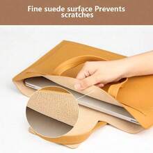 笔记本电脑保护套，防水皮革笔记本电脑公文包，超薄PC便携包 - 粉色 - 查看 6