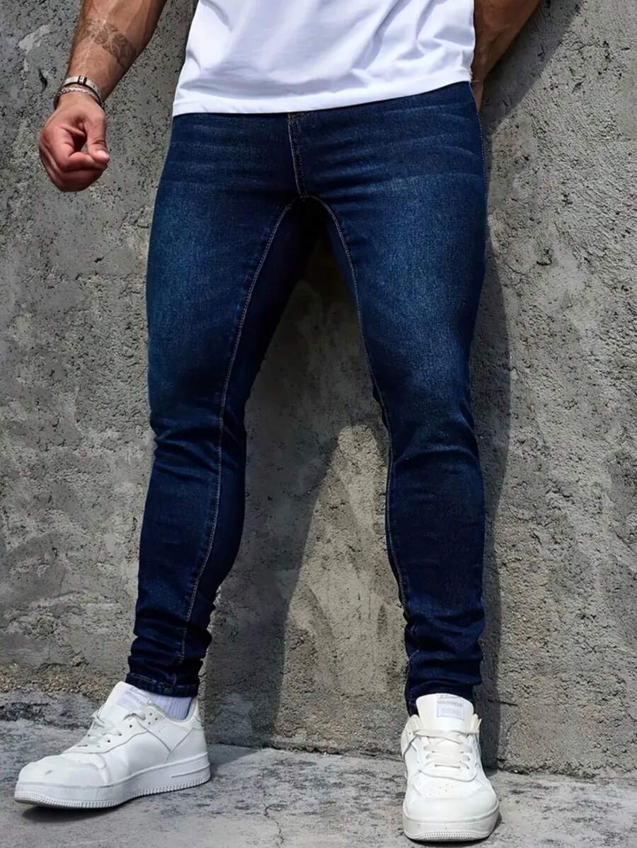 Men's Pocket Distressed Skinny Casual Fashionable Jeans