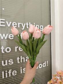 3 PCS Tulips Artificial Flowers, Home Decoration, Living Room Artificial Flowers For Bedroom Decoration, Fake Plants, Autumn Interior, Room, Desk, Garden Decoration, Valentine's Day Gifts