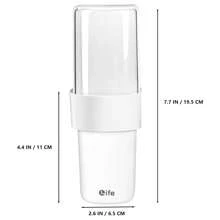 1pc Portable Toothbrush Box,Travel Toothbrush Case With Cover, Creative Covered Rinse Cup, Portable Toothbrush Holder For Home And Travel, Nordic Clear Design PP Portable Toothbrush Box, Essential For Home And Travel,Bathroom Decoration, Bathroom, Bathroom Accessories. Back To School