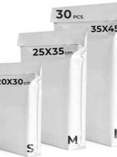 10/20pcs Thickened Anti-Puncture Self-Seal Courier Bags, White Business Document Water-Resistant Mailing Envelopes, Durable Logistics Express Envelope, 6 Sizes Available