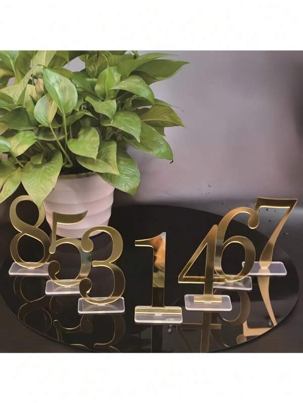Style 1-9/10-15/16-20/21-25/26-30 Acrylic Table Numbers For Weddings And Events - Elegant And Luxurious Wedding Decorations, Perfect Table Number Plates For Banquets And Reception Centers