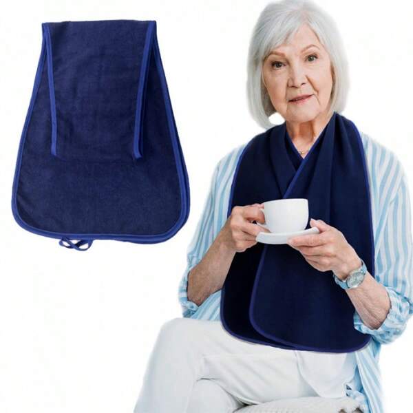 1 Pc Reversible Warm Scarf Bib For Adults, Eating Protection Clothing