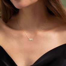 Personalized Numeric Necklace | Customized Year Date Necklace | Golden Lucky Number Jewelry | Personalized Necklace | Gift For Her - Multicolor - View 8