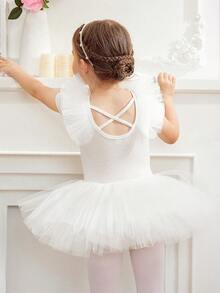 Girls Ballet Dance Costumes, Ballet Tutu Dresses, Princess Dance Recital Outfits - White - View 4
