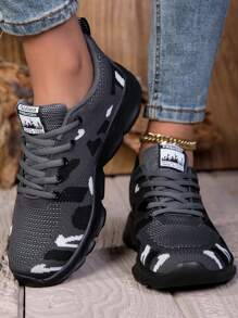 Women's Fashion Versatile Breathable Lightweight Camouflage Athletic Casual Sneakers, Running Shoes, Walking Shoes