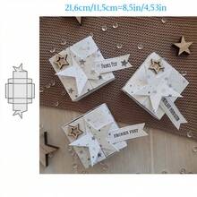 2025 New Arrival 3D Folding Envelope Gift Box Metal Cutting Dies For DIY Scrapbooking Card Making Stencils Photo Albums - Silver - View 9