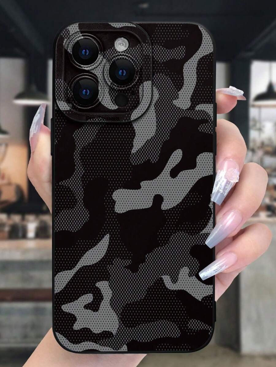 เคสโทรศัพท์ลายพราง Apple สีดำเรียบง่าย กันกระแทกหนา เหมาะสำหรับ 16/16 Pro/16 Pro Max/16 Plus/15 XR/7/8 15 Pro Max/12 Pro Max/13 Pro Max/14 Pro Max 13 14 11 12p14 ผู้หญิง P11 Soft Shell P12 กันตก XS.XR /78P.78GES2, เหมาะสำหรับ A134G A22 A21S A514G A52 S22 ULTRA A335G, เหมาะสำหรับ 10 เหมาะสำหรับ Note 114G เหมาะสำหรับ 11 Lite A53 Tpu A14/A23/S23 ULTRA S24 A14 A15 S23 A73 เหมาะสำหรับเคสโทรศัพท์ - มัลติคัลเลอร์ - ดู 1