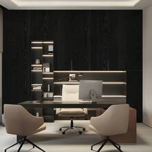 1 Roll Black Faux Wood Grain Peel And Stick Wallpaper, Waterproof And Removable, Suitable For Living Room, Dining Room, TV Background Wall, Home Decor, Wood Doors, Cabinets, Furniture Renovation, DIY Transformation, Art Wall Wall Decor Room Decor Stickers Wall Paper Wall Stickers Wall Sticker - Black - View 9