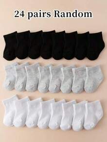 10 双白色婴儿/幼儿袜子，无束缚，适合春夏季