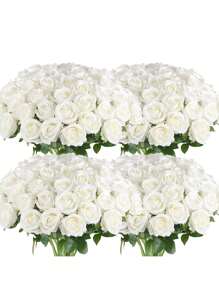 1 Stück/10 Stücke/12 Stücke Valentinstag Hochzeitsdekoration Rayon Blumen realistische Rosenstrauß mit langen Stielen für Heim Hochzeitsdekoration Party