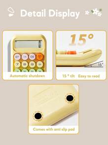 1pc Dopamine Color Series Calculator, Large Buttons, Desktop Calculator, 12-Digit Display Screen, Desktop Calculator, ABS Shockproof Material. Cute Calculator, Suitable For Teachers, Students, Office,School Supplies,Back To School