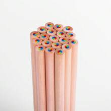 10pcs Colorful Pencil Set,Rainbow Pencil,Wooden Pencil,7 Colors In One Pencil. Suitable For Adults And Students To Create Hand-Drawn Artworks, Family Painting, Christmas Card Coloring, Diy Sketching Office, Back To School,