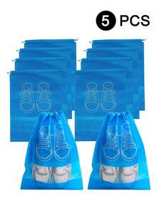 1/5/10个装鞋子收纳袋，带绳无纺布鞋袋，旅行便携防水鞋袋，多功能收纳袋，鞋子整理袋，男女通用旅行用品、家居收纳整理用品，旅行整理抽绳鞋袋，鞋套，防尘，女士收纳袋，旅行必备，邮轮必备，度假必备