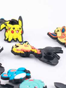 pokemon 11/20/27 Pcs Pokemon Patches Set - Fun DIY Shoe Decors, Unique Multicolored Pikachu Hole Shoe Decorations For Personalized Footwear; Ideal Gift For Pokemon Fans, Party-Goers And Collectors. PVC Soft Gel Cartoon Character 3D Decorations For Phone Cases, Water Bottles, Cute Anime Decors, Birthday Gift For Girlfriend (No Adhesive On Back)