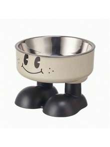1pcNon-Slip Large Capacity Stainless Steel Pet Bowl – Raised Neck-Protecting Bowl For Dogs And Cats - Multicolor - View 8
